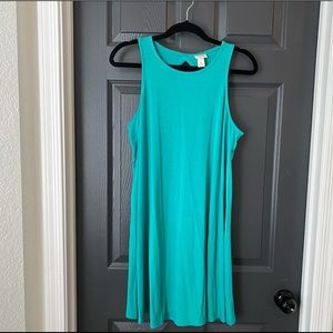 Teal flowy dress